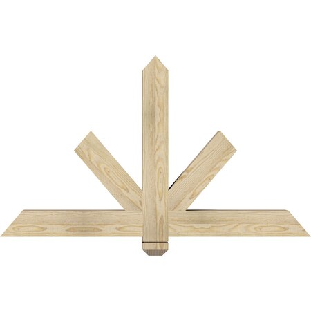 Ekena Millwork Kennewick Rough Sawn Timber Gable Bracket, Douglas Fir, 48"W x 28"H x 4"D x 4"F, 14/12 Pitch GBW048X28X0404KEN00RDF